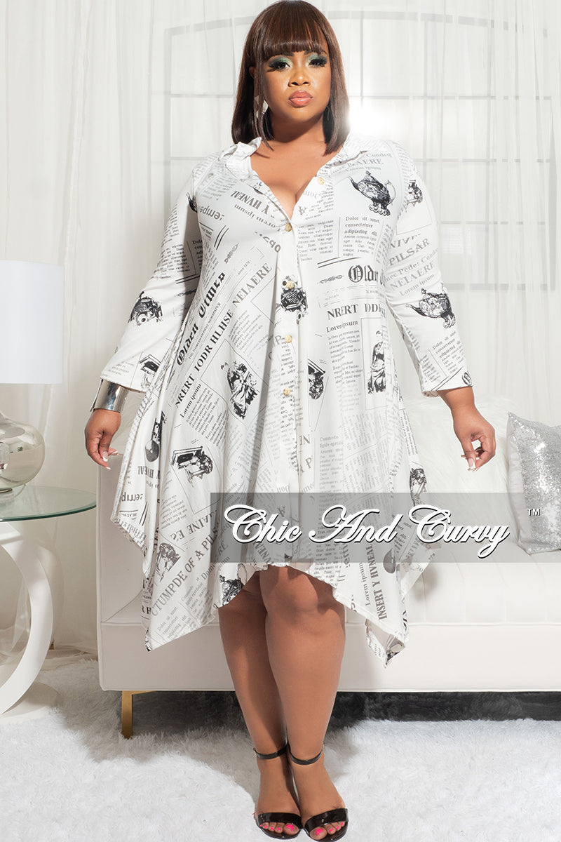 Final Sale Plus Size Hi-Low Shirt Dress ...